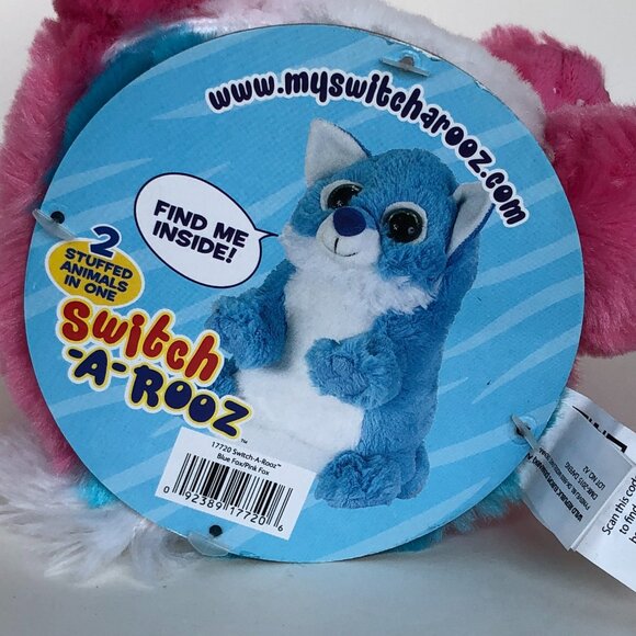 🔥 3 For $20🔥New w/Tag Fox Reversible Plush Switch-A-Rooz 8" (20cm) - Picture 9 of 14